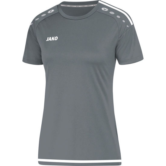 Afbeeldingen van JAKO T-shirt Striker 2.0 dames steengrijs/wit (4219D/40) - SALE